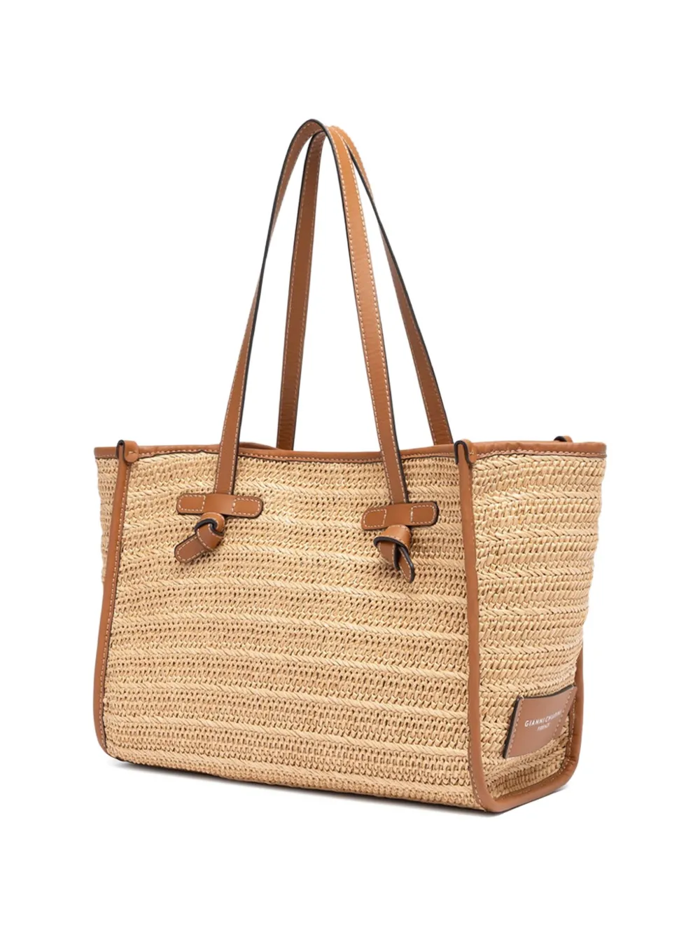 GIANNI CHIARINI Marcella shopper met stro-effect Beige