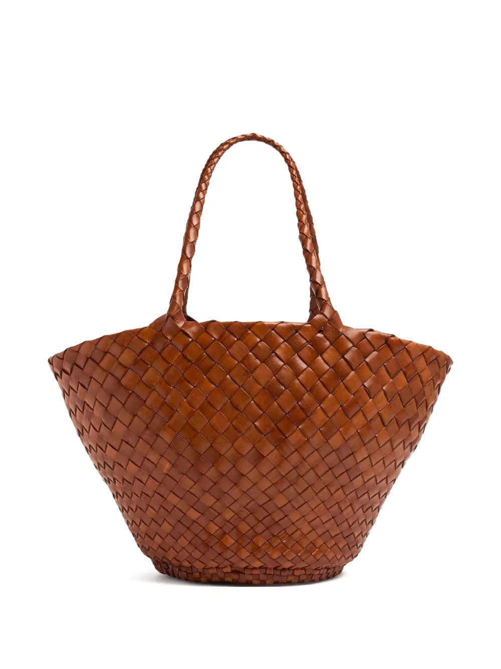 DRAGON DIFFUSION Egola woven tote bag - Marrone