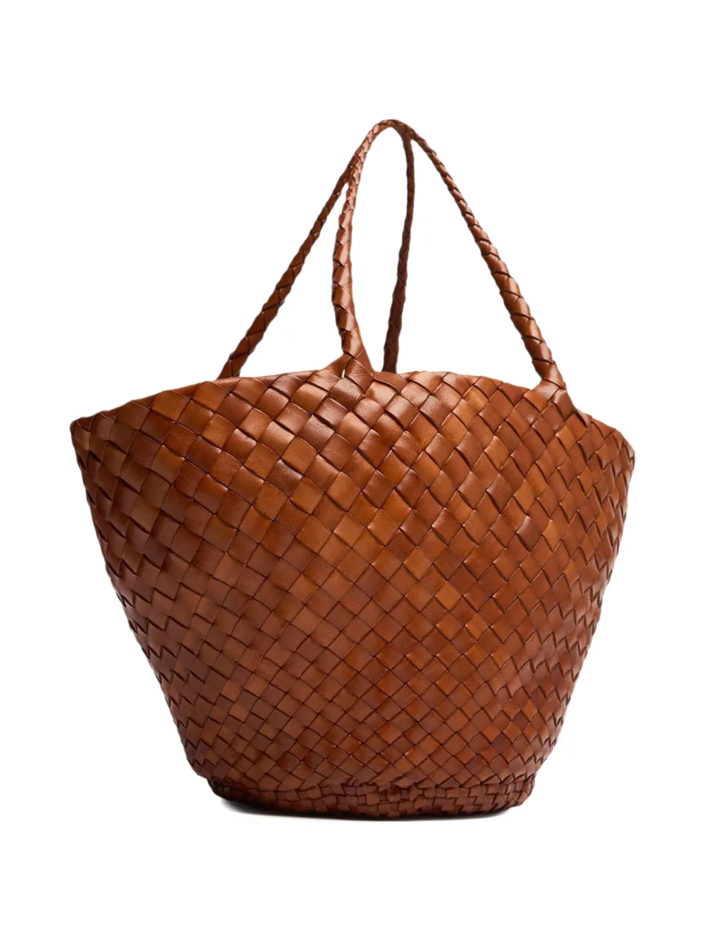 DRAGON DIFFUSION Egola woven tote bag - Bruin