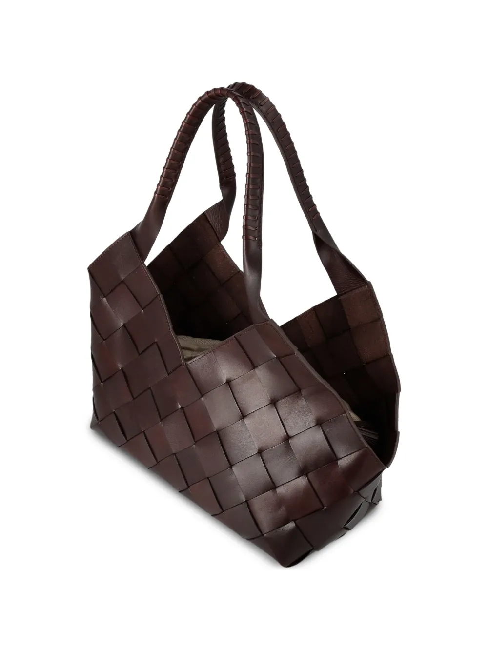  Dragon Diffusion Castello Woven Tote Bag - Brown 