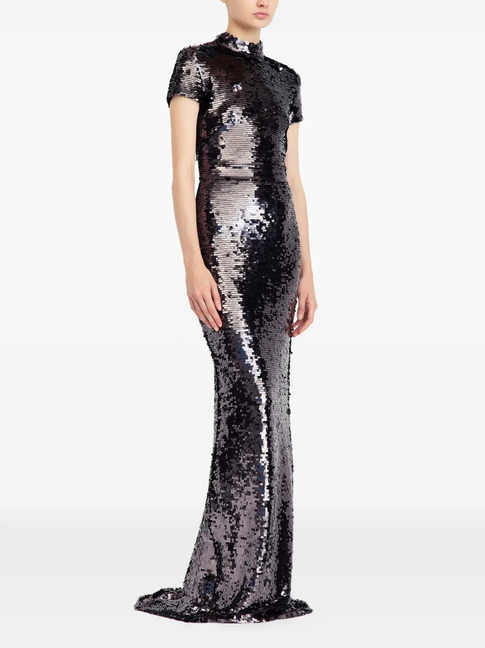16Arlington Otis Sequin Maxi Dress in Brown, view 3