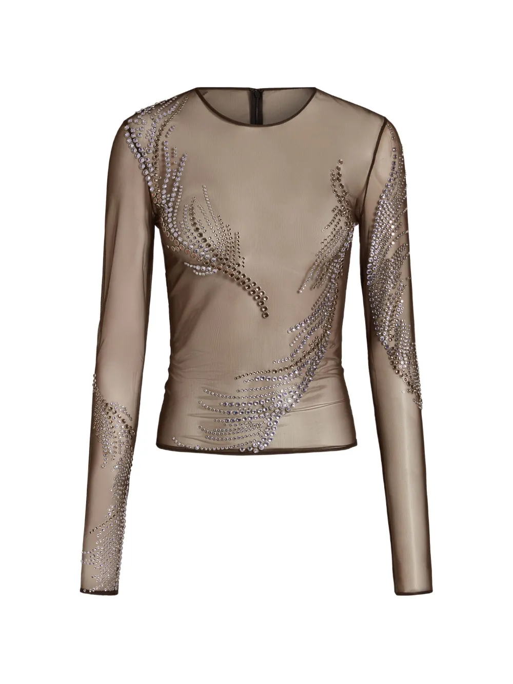 16Arlington Darwin embellished top - Marrone