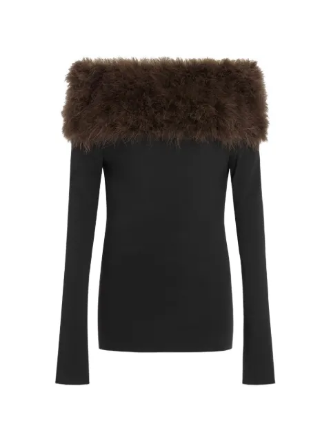 16Arlington Canter feather long-sleeve top