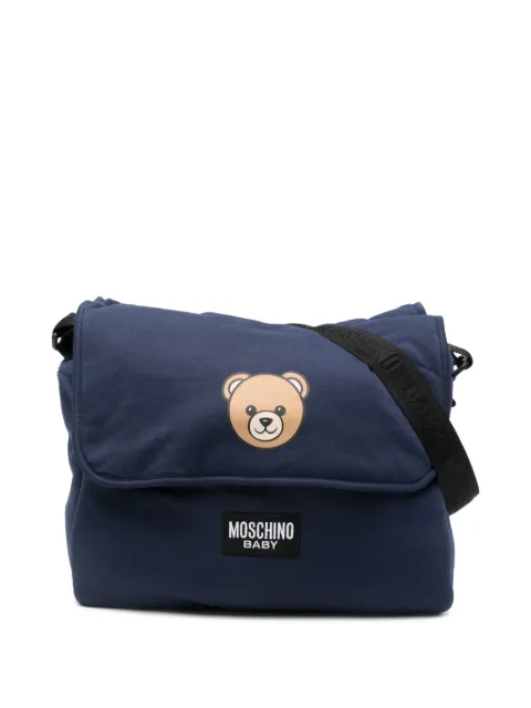 Moschino Kids شنطة حفاضات بطبعة تيدي