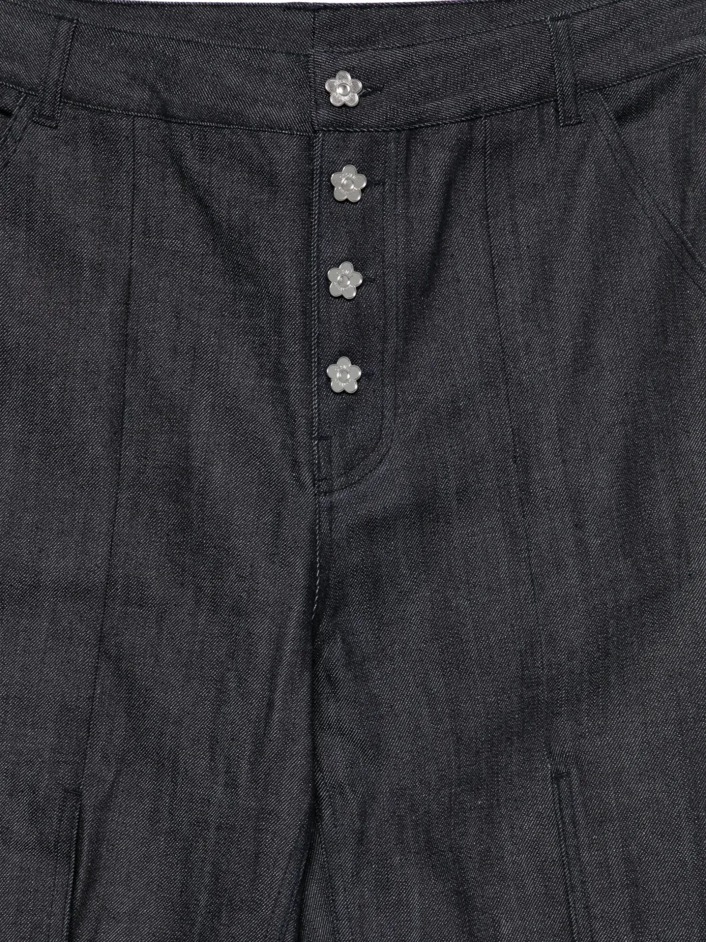  Cecilie Bahnsen Vaqueros Con Botones Florales - Azul 