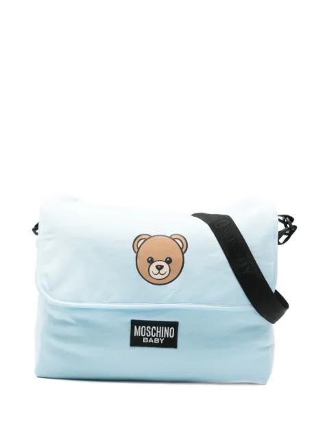 Moschino Kids pañalera con estampado de Teddy