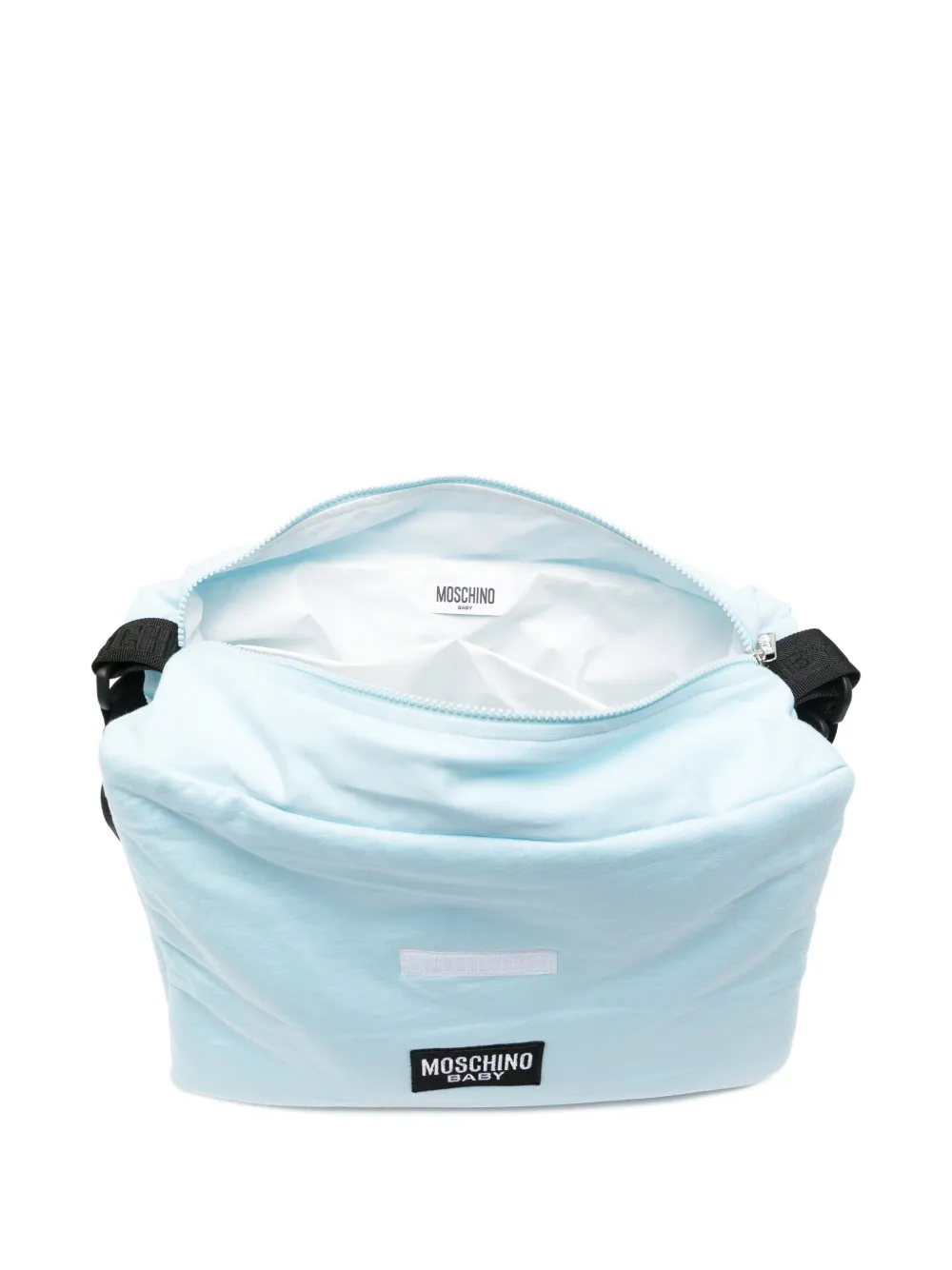 Moschino Kids Luiertas met teddylogo Blauw