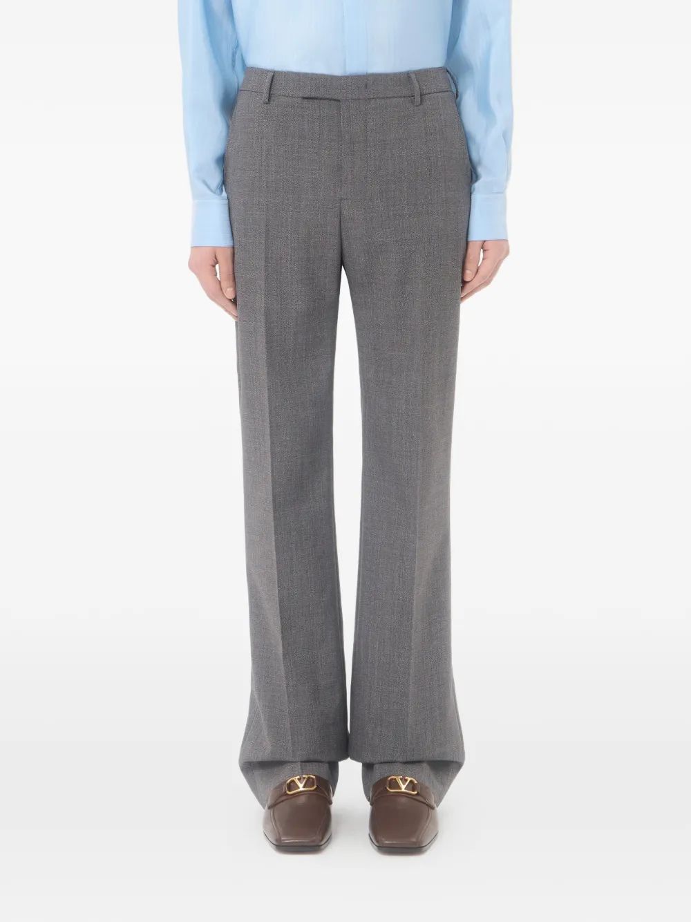 Valentino Garavani Valentino broek van mouliné wol Grijs