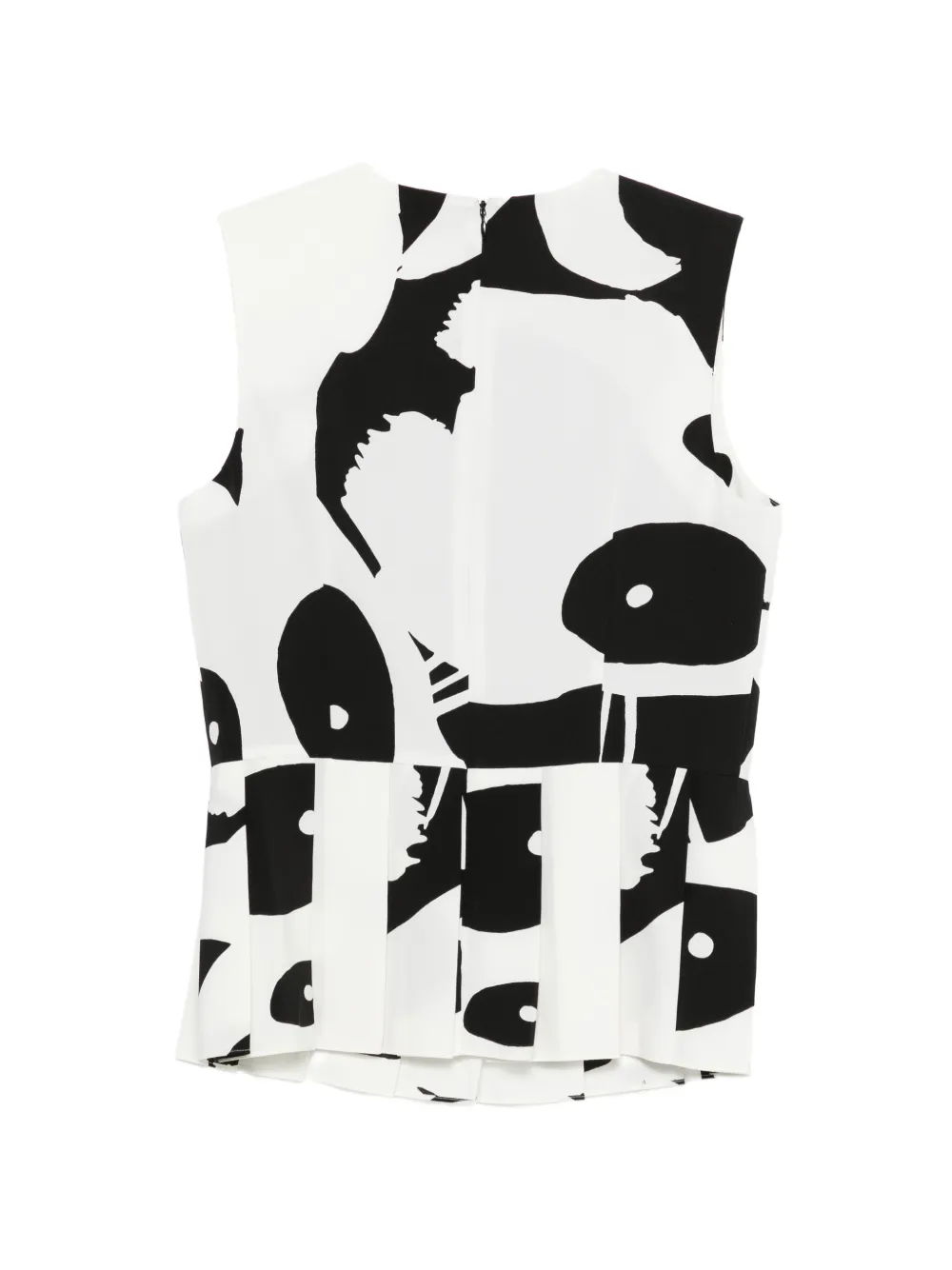 Print Pleated Blouse