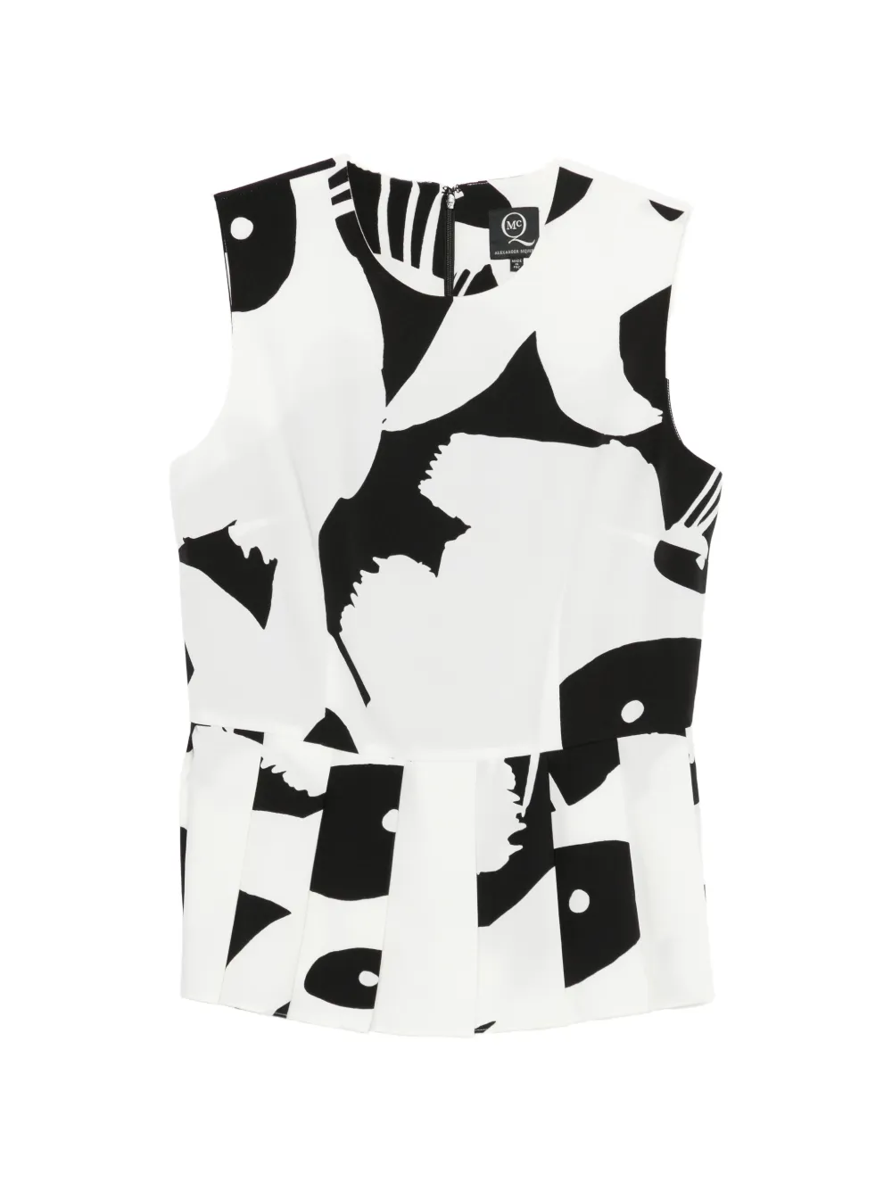Print Pleated Blouse
