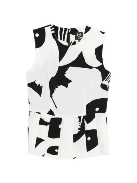 Alexander McQueen Pre-Owned print pleated blouse
