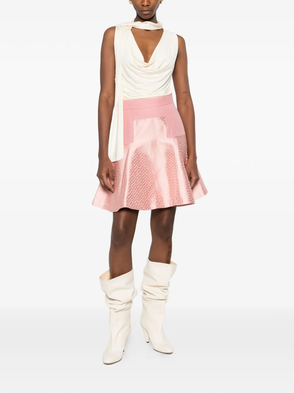 Paneled Midi Skirt