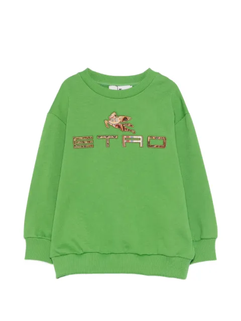 ETRO KIDS logo applique sweatshirt