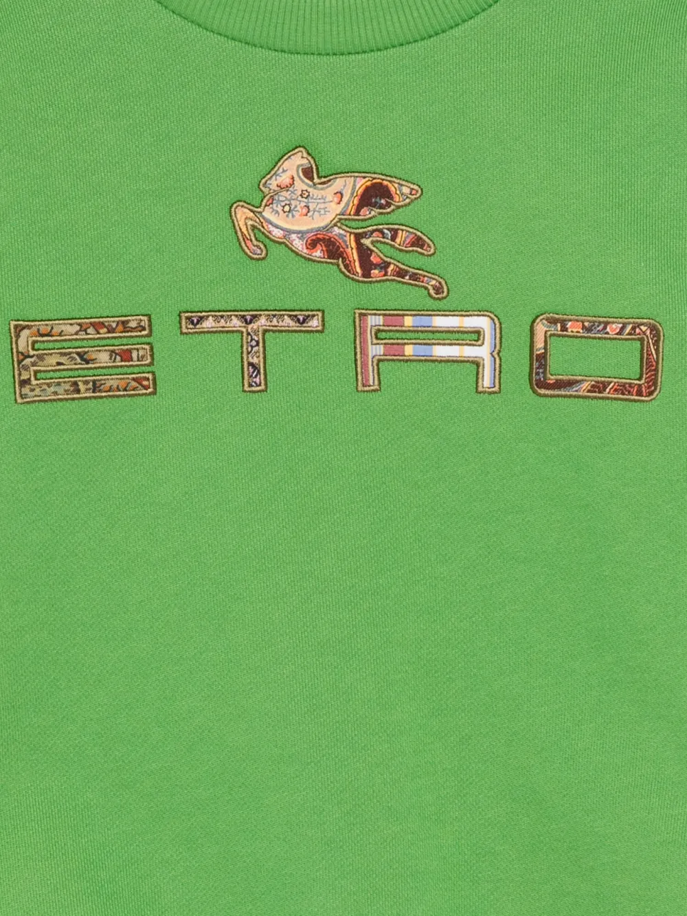 ETRO KIDS Sweater met logo-applicatie Groen