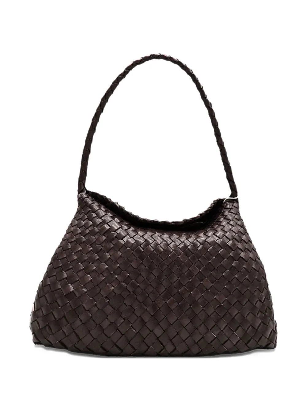 DRAGON DIFFUSION sac cabas Santa Maria S. Croce à design tressé format mini - Marron