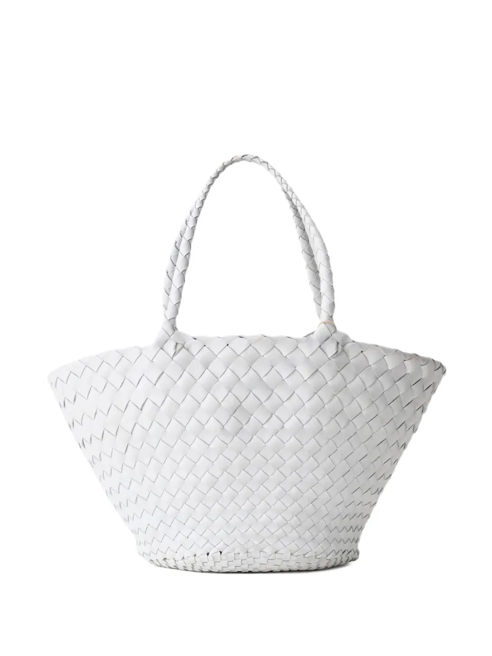 DRAGON DIFFUSION Egola woven tote bag - Bianco