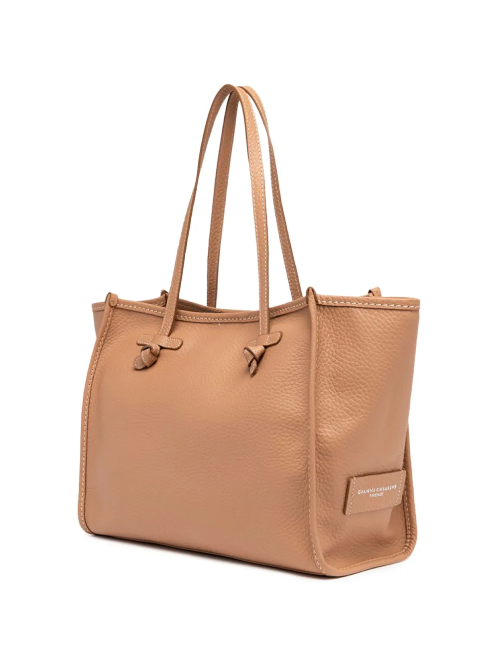  Gianni Chiarini Marcella Leather Tote Bag - Neutrals 