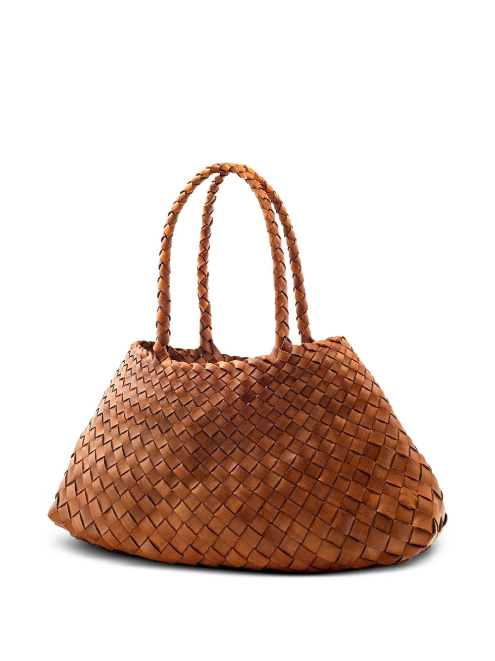 DRAGON DIFFUSION big Santa Croce woven tote bag - Bruin