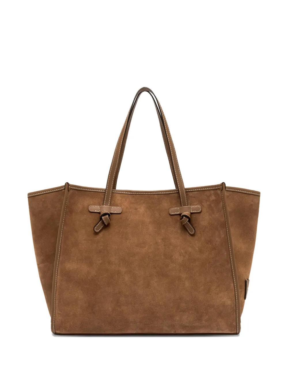 GIANNI CHIARINI Marcella suede tote bag - Bruin