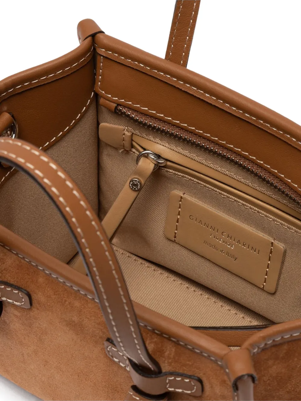 GIANNI CHIARINI Miss Marcella suède shopper Bruin