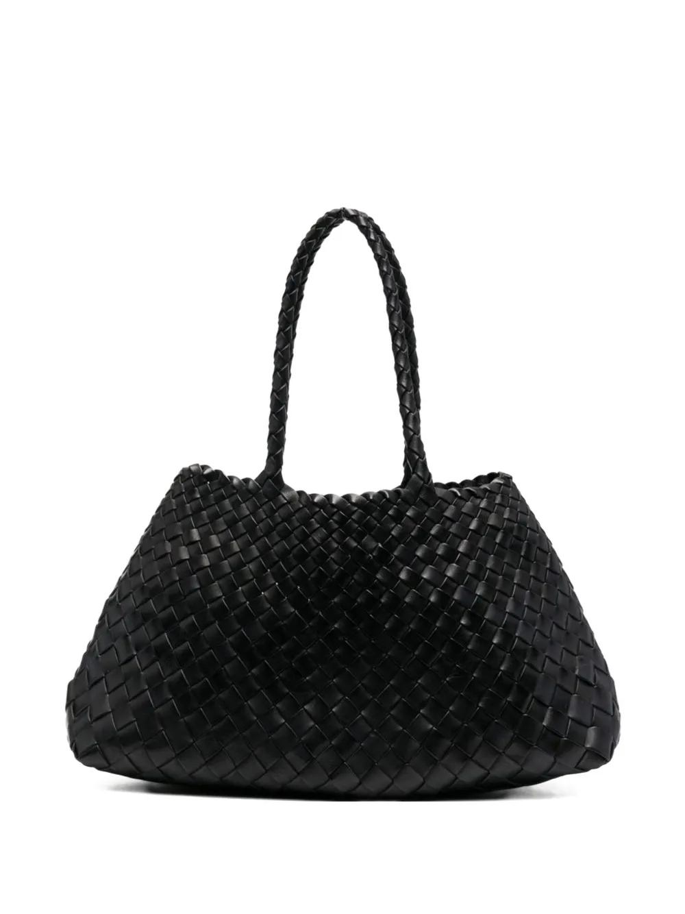 DRAGON DIFFUSION big Santa Croce woven tote bag - Nero