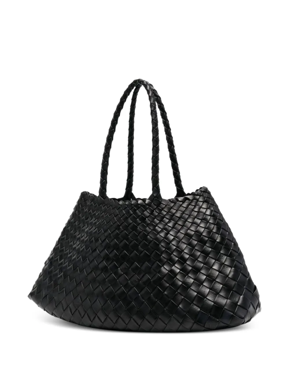 DRAGON DIFFUSION big Santa Croce woven tote bag - Zwart