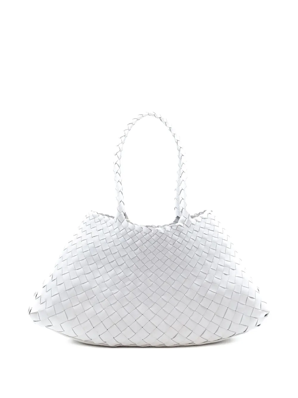 DRAGON DIFFUSION big Santa Croce woven tote bag - White