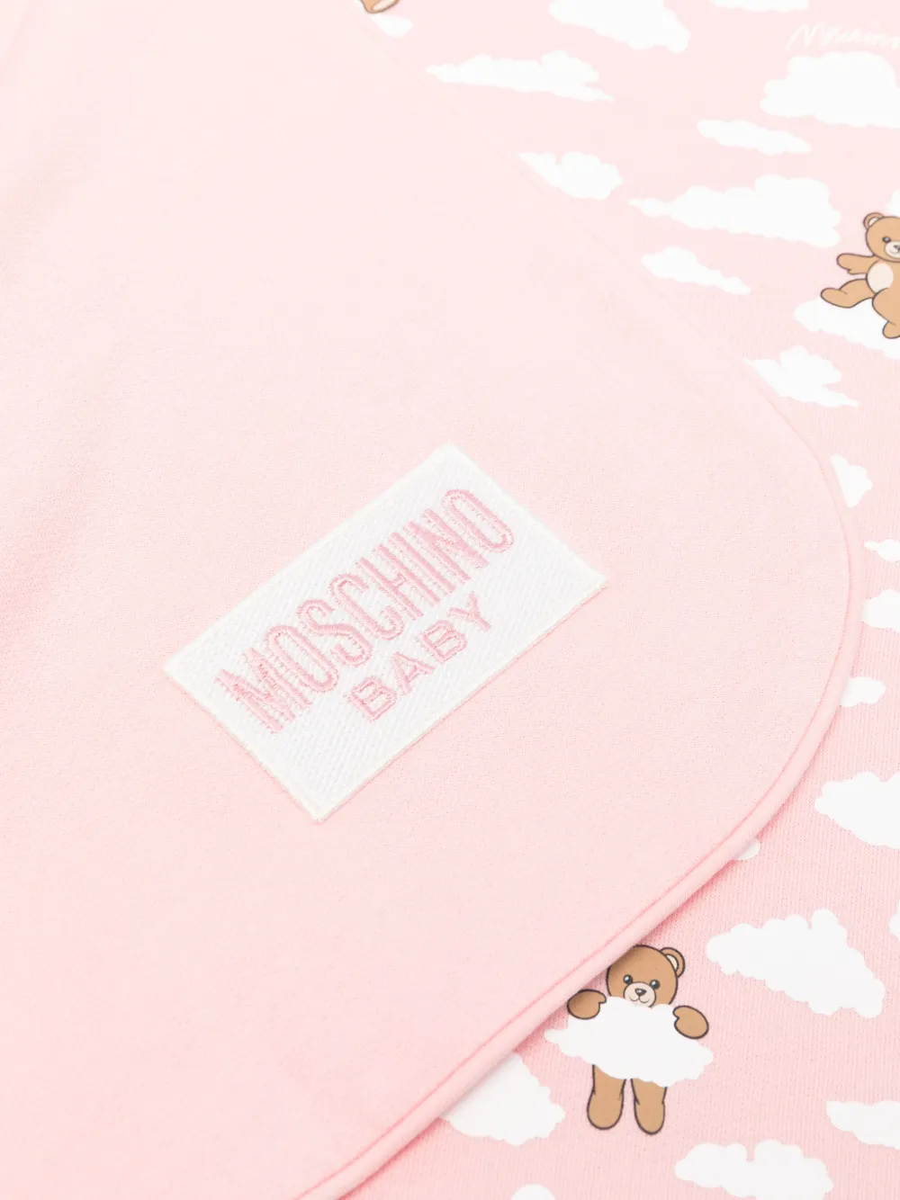  Moschino Kids Cloud Teddy Blanket - Pink 