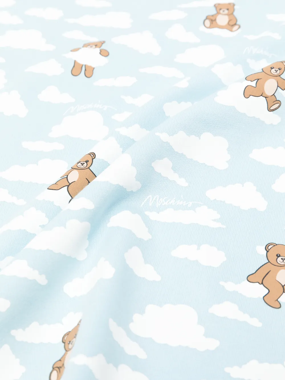 Moschino Kids teddy clouds blanket - Blauw