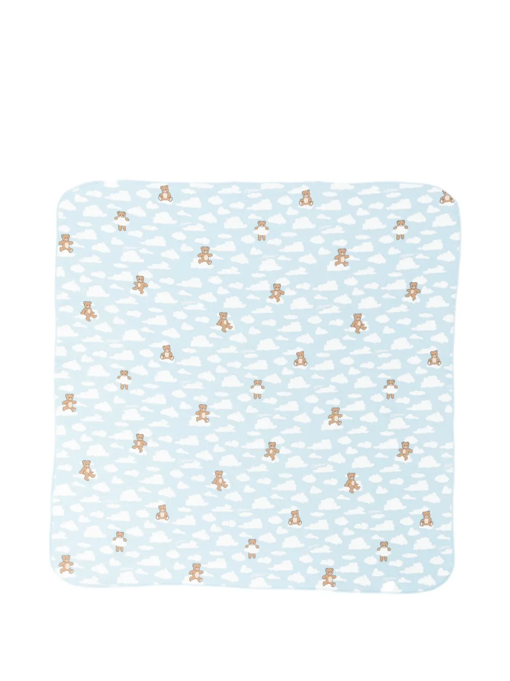 Moschino Kids teddy clouds blanket - Blu