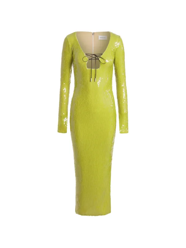 16arlington green dress Aeta Gown in Sequin
