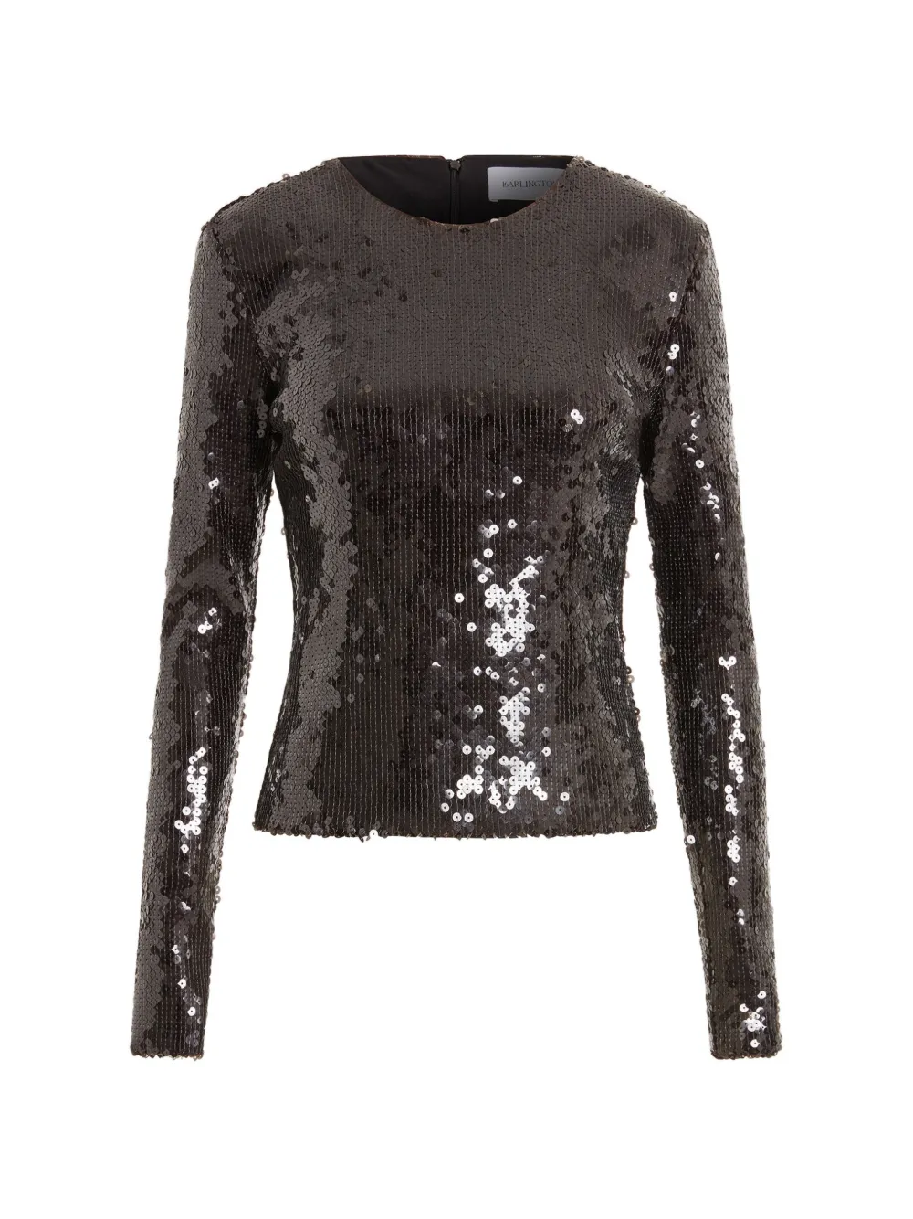 16Arlington Tanith sequin long-sleeved top - Nero