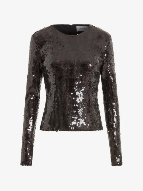 16Arlington Tanith sequin long-sleeved top