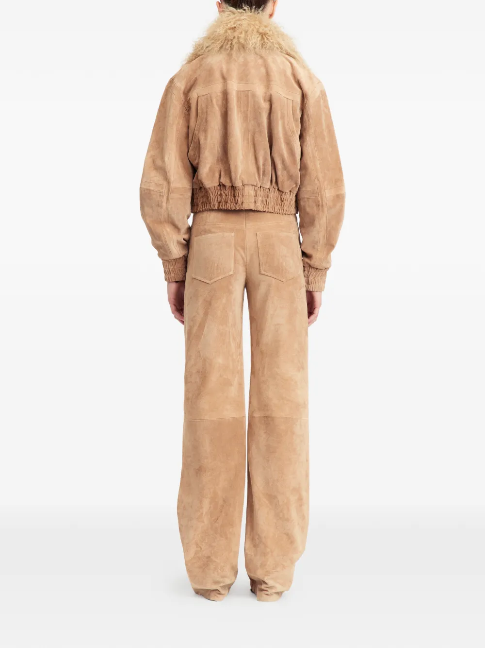 16Arlington Cie suède jack met bontkraag Beige