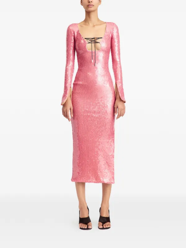 knee length dresses for ladies 16Arlington Solaria Sequinned Tulle Mini Dress