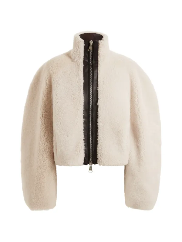 16Arlington Nofre Shearling Zip Jacket in Neutrals