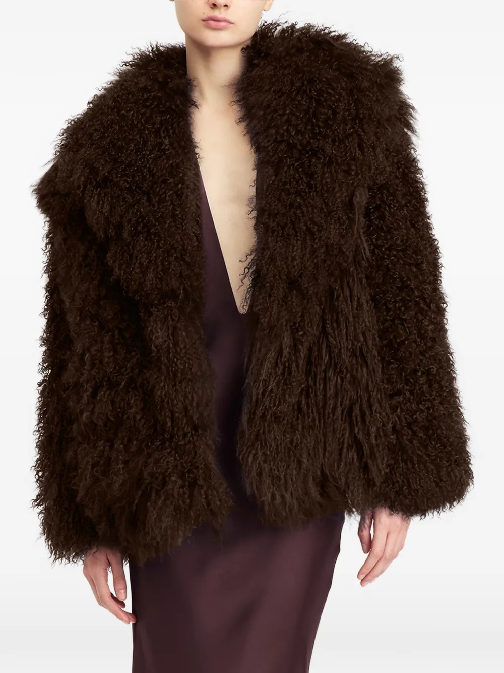 16Arlington Maryam shearling jacket - Marrone