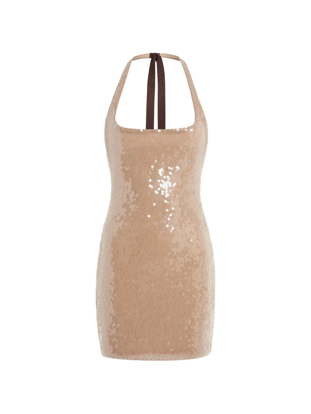 16Arlington Syre sequin halterneck mini dress - Toni neutri