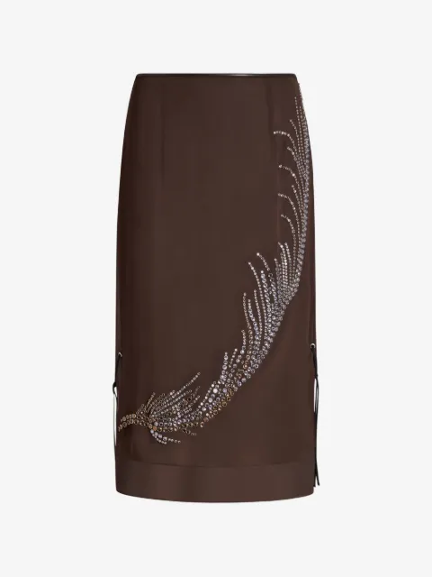 16Arlington Merrow embellished midi skirt