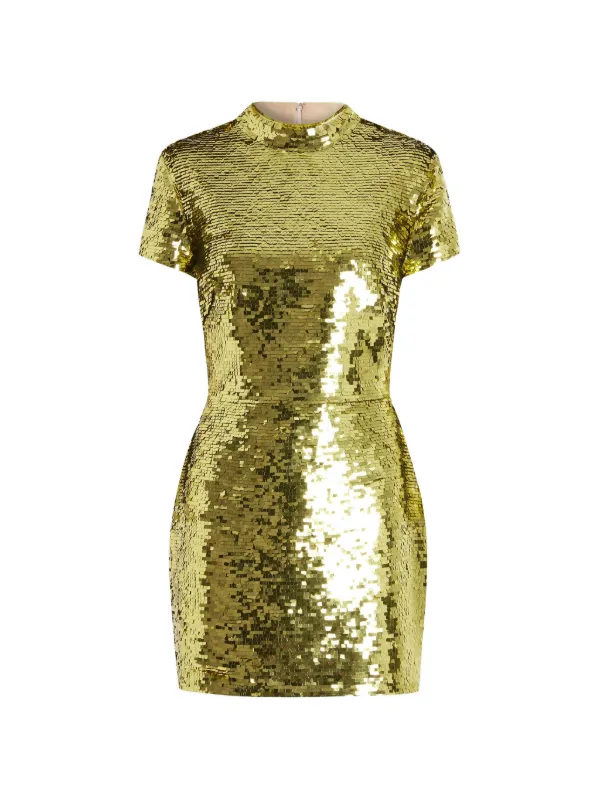 16Arlington Iona Sequin Mini Dress in Green