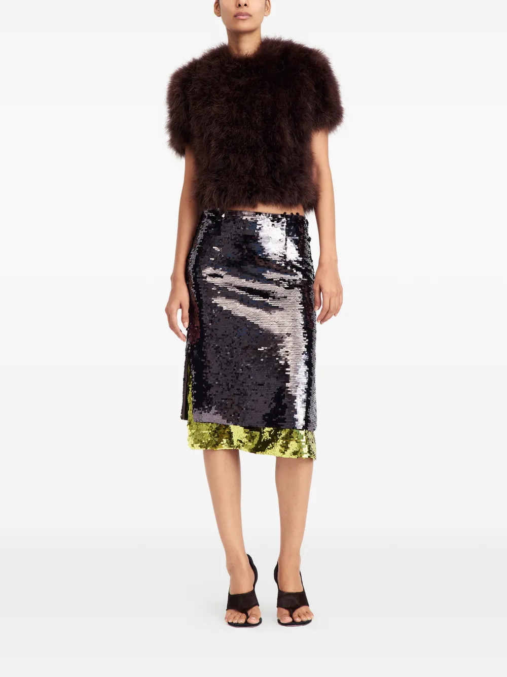 16Arlington Nyla sequin midi skirt - Bruin