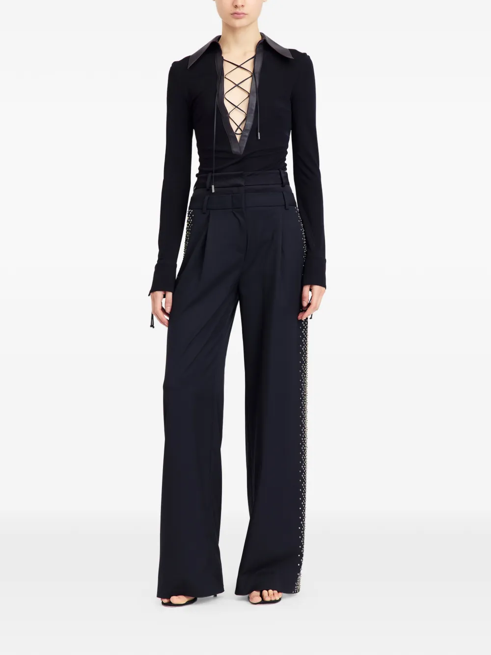 16Arlington Ivlia embellished trousers - Zwart