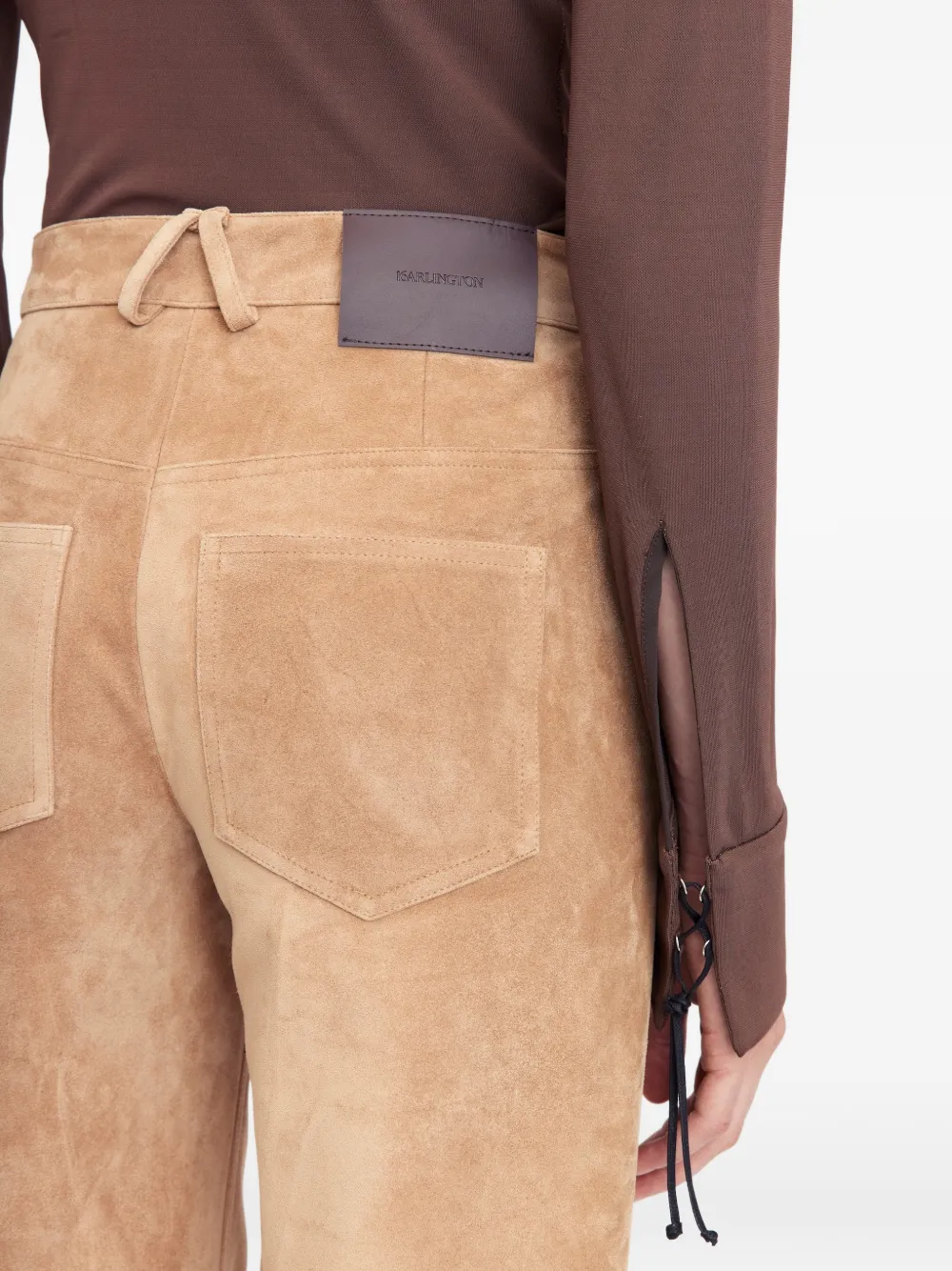 16Arlington Junia suède broek Beige