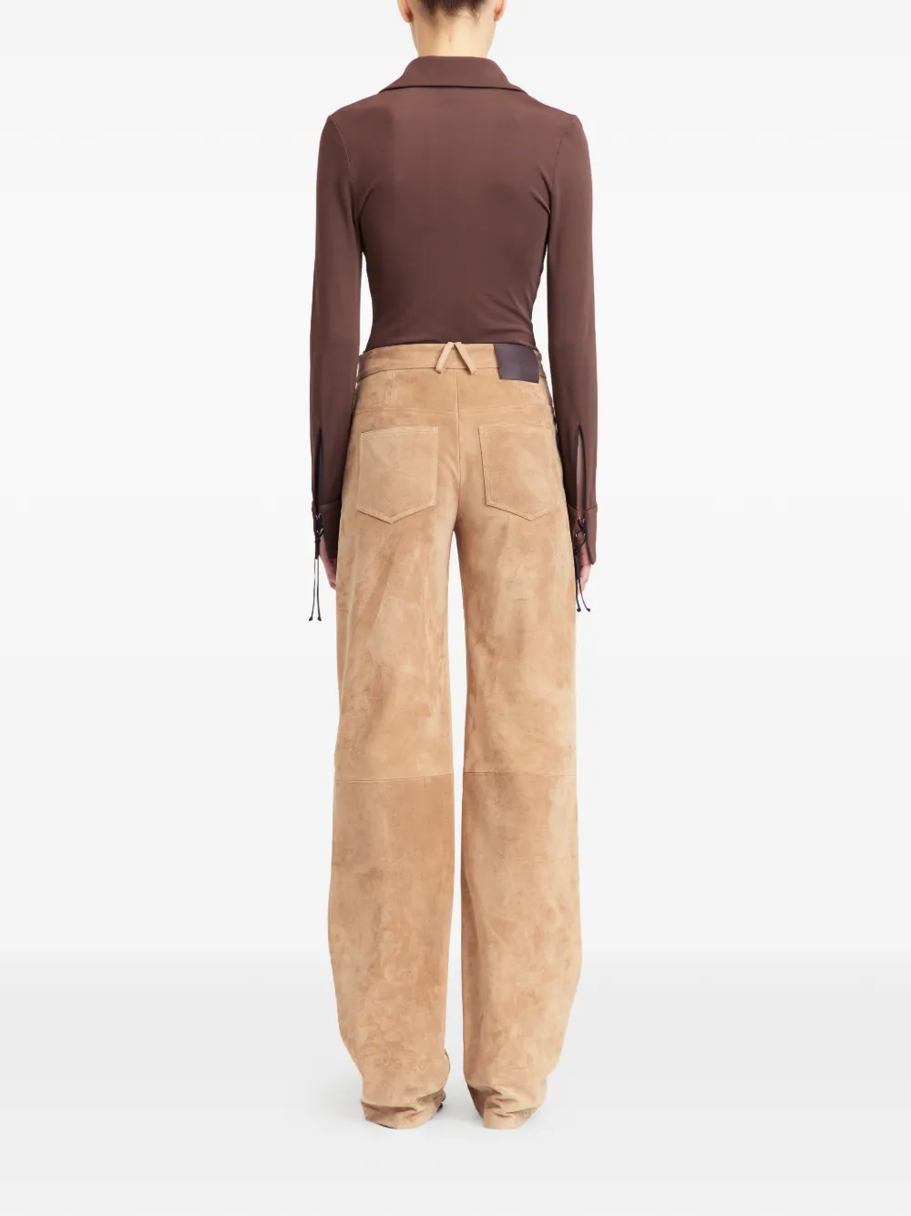 16Arlington Junia suède broek Beige