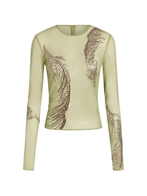 16Arlington Darwin mesh embellished top