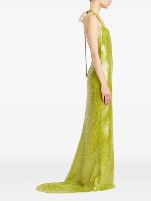 slim fit dress slacks Perrin Emerald Green Feather Dress High Slit Gown