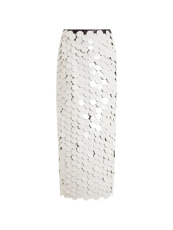 16Arlington Dia Sequin Midi Skirt in White