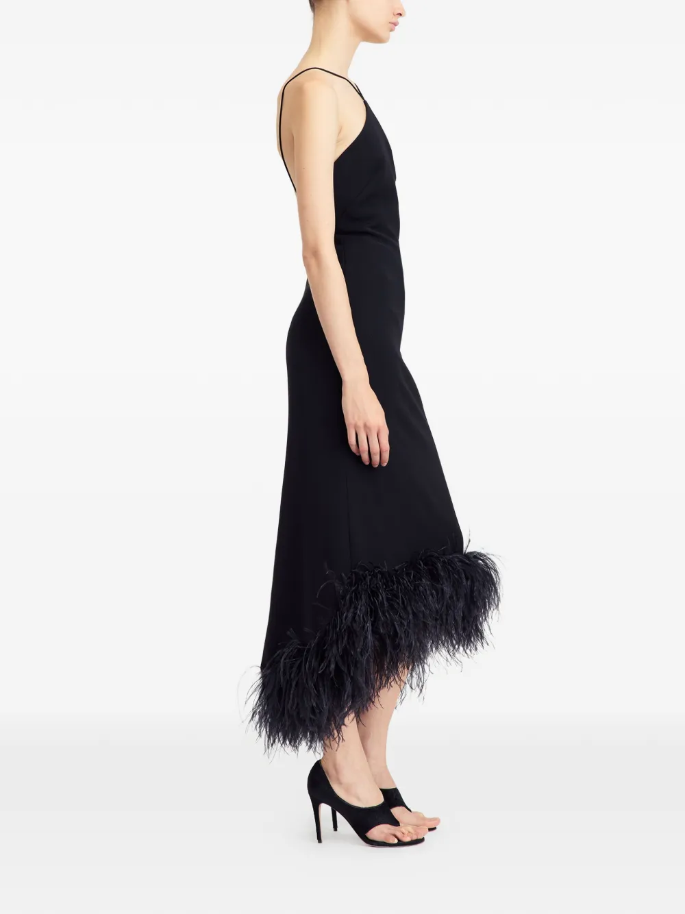 Ade Feather Midi Dress