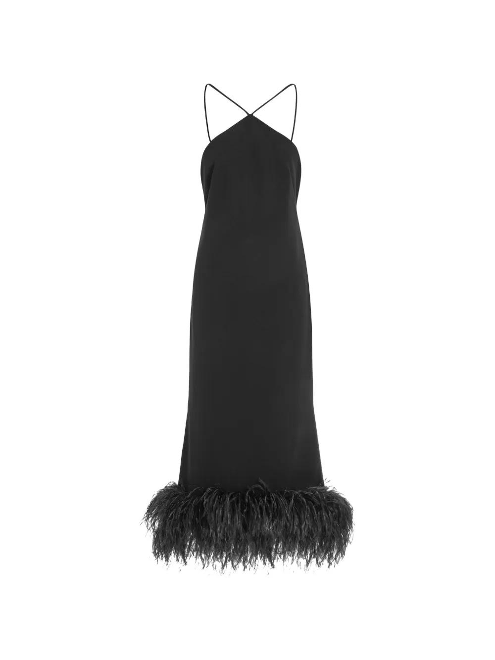 16Arlington Ade feather midi dress - Black