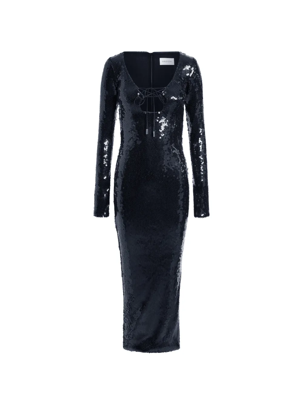 16Arlington Solaria sequinned midi dress - Black